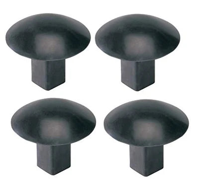 four Markwort Receptacle Plugs in black color on white background