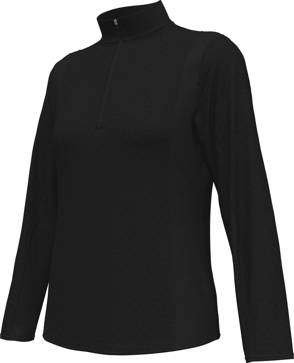 Mid-weight Diamond Quilted Fleece 1/4 Zi