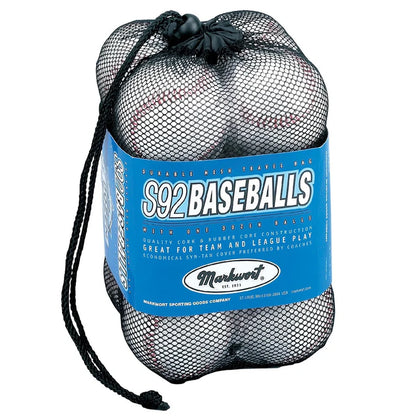 Markwort S92 Baseballs In Black Mesh Bag