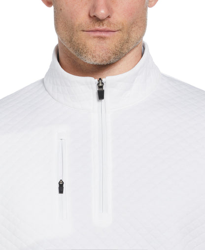 Mid-Weight Diamond Quilted Fleece 1/4 Zi