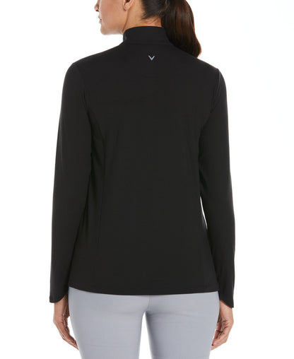 Ladies 1/4 Zip Mock Pullover