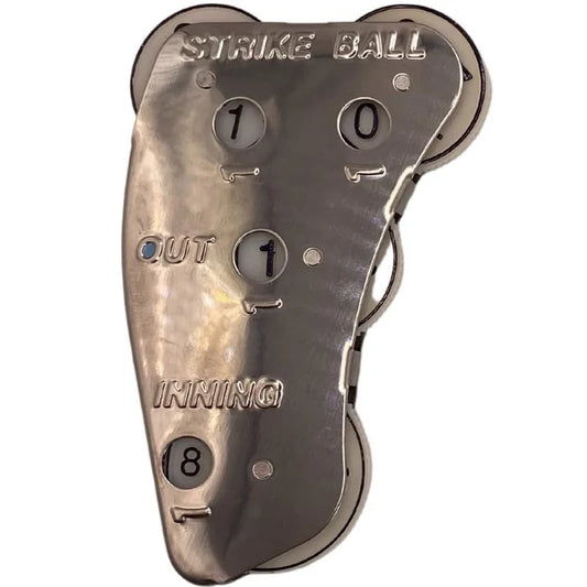 Markwort Stainless Steel Raised Letters 4-Dial Indicator on white background front view 