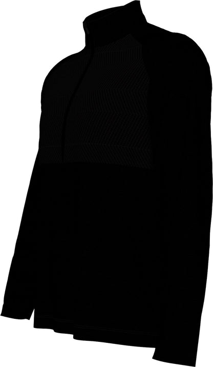 Black turtleneck sweater on a white background
