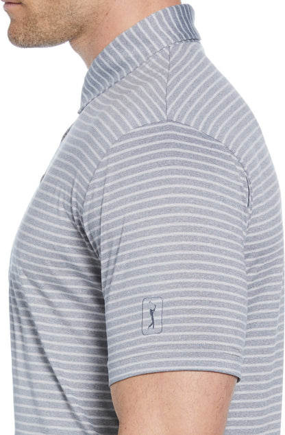 SS HEATHER STRIPE FEEDER POLO