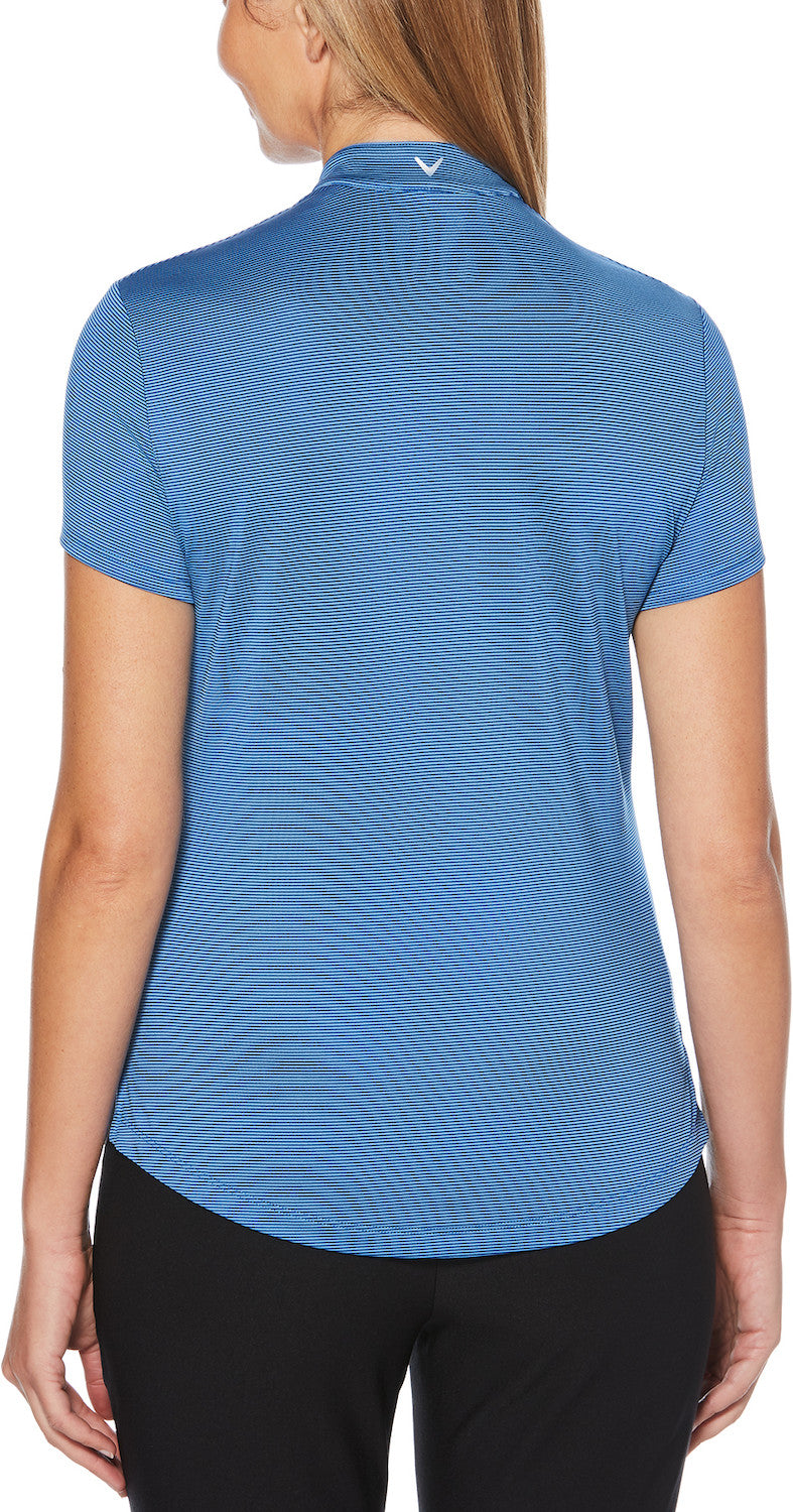 Ladies Fine Line Stripe Polo