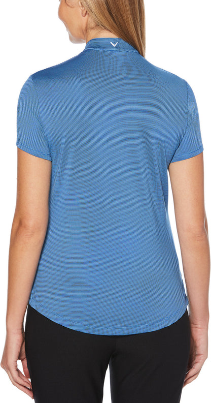 Ladies Fine Line Stripe Polo