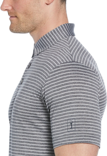 SS HEATHER STRIPE FEEDER POLO