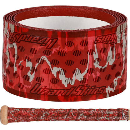 Roll of Lizard Skins Ultra Bat Grip in  scarlet texture on white background