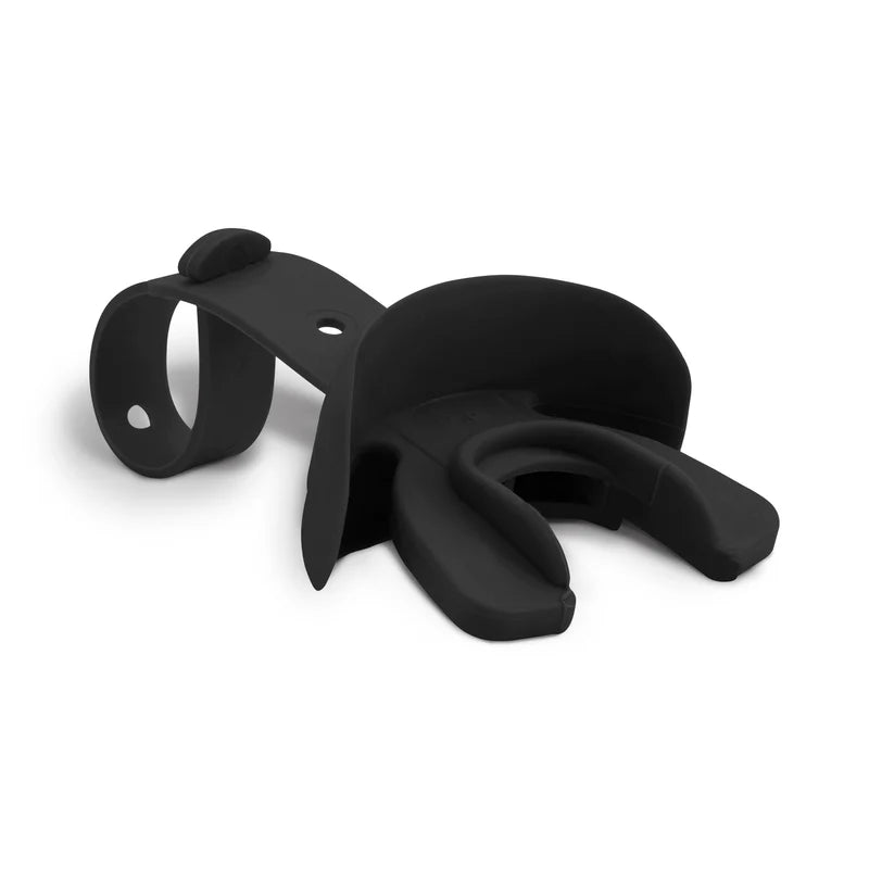 black Vettex DoubleGuard Mouthguard with Lip Protection for Child on white background
