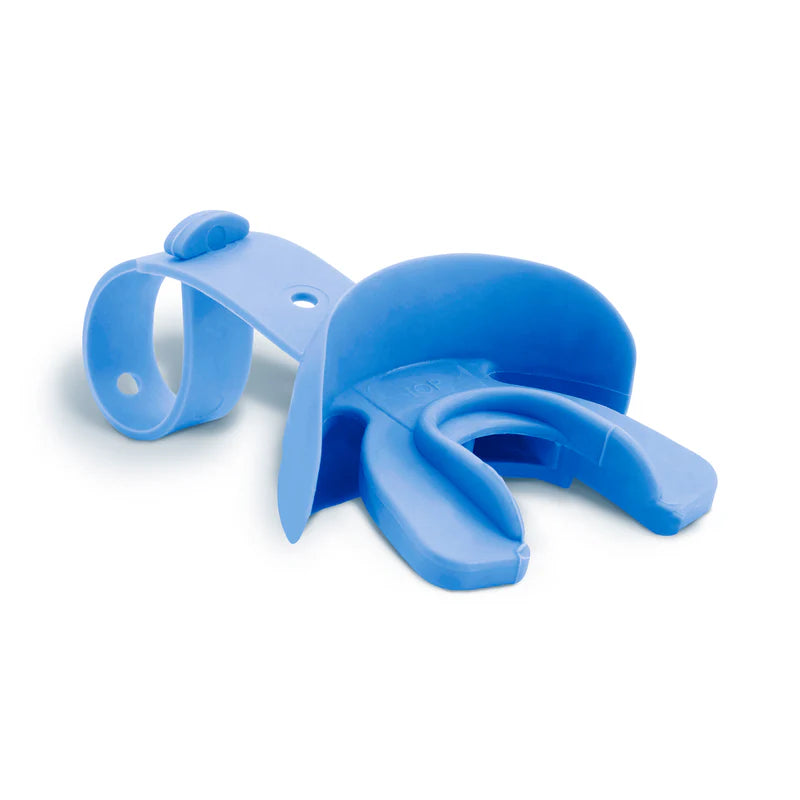 columbia blue Vettex DoubleGuard Mouthguard with Lip Protection for Child on white background