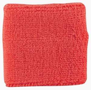 2.5" Extra Thick Cotton Wristbands in red color on white background