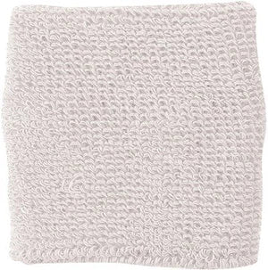 2.5" Extra Thick Cotton Wristbands in white color on white background