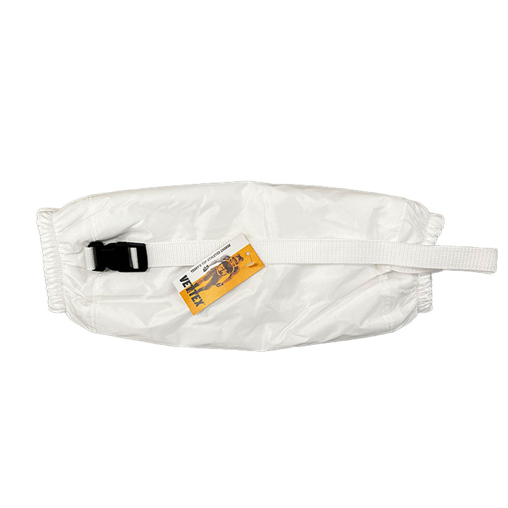 white Vettex Football Hand Warmer on white background top view