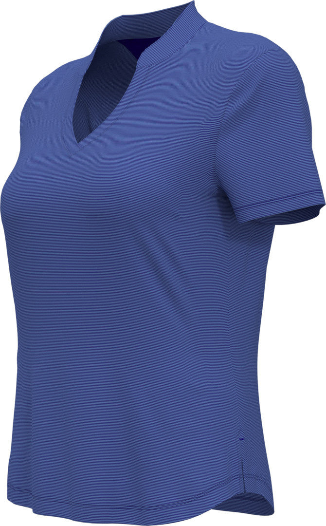 Ladies Fine Line Stripe Polo