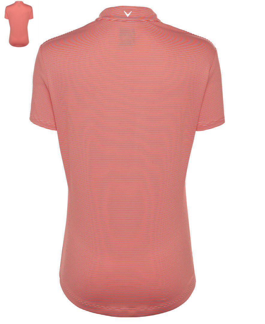 Ladies Fine Line Stripe Polo