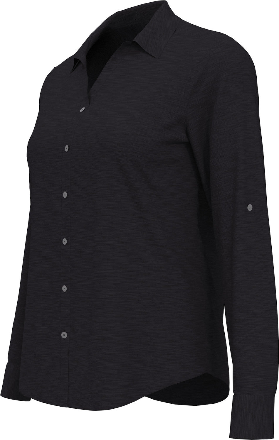 LADIES HEATHERED WOVEN SHIRT