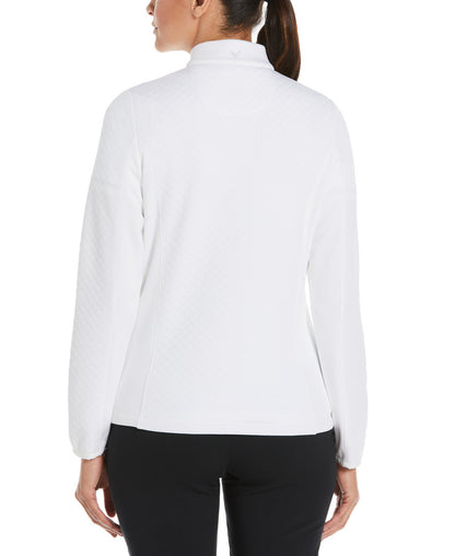 Mid-weight Diamond Quilted Fleece 1/4 Zi