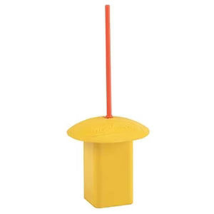 Markwort Yellow Base Plug with Orange Indicator on white background