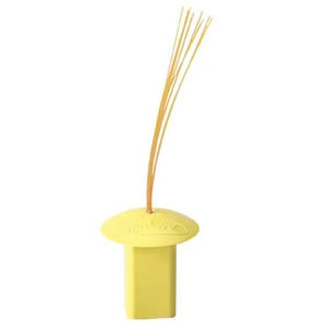 Markwort Yellow Base Plug with orange Bristles on white background