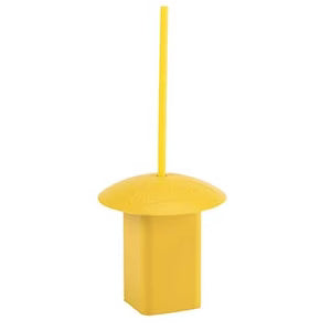 Markwort Yellow Base Plug with Yellow Indicator on white background