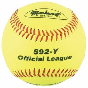 Markwort Syn Cover Cork/Rubber Core Yellow Baseball 9"- Dozen