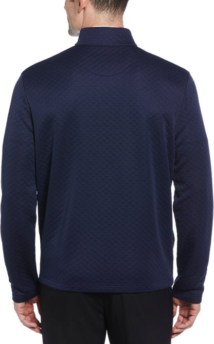 Mid-Weight Diamond Quilted Fleece 1/4 Zi