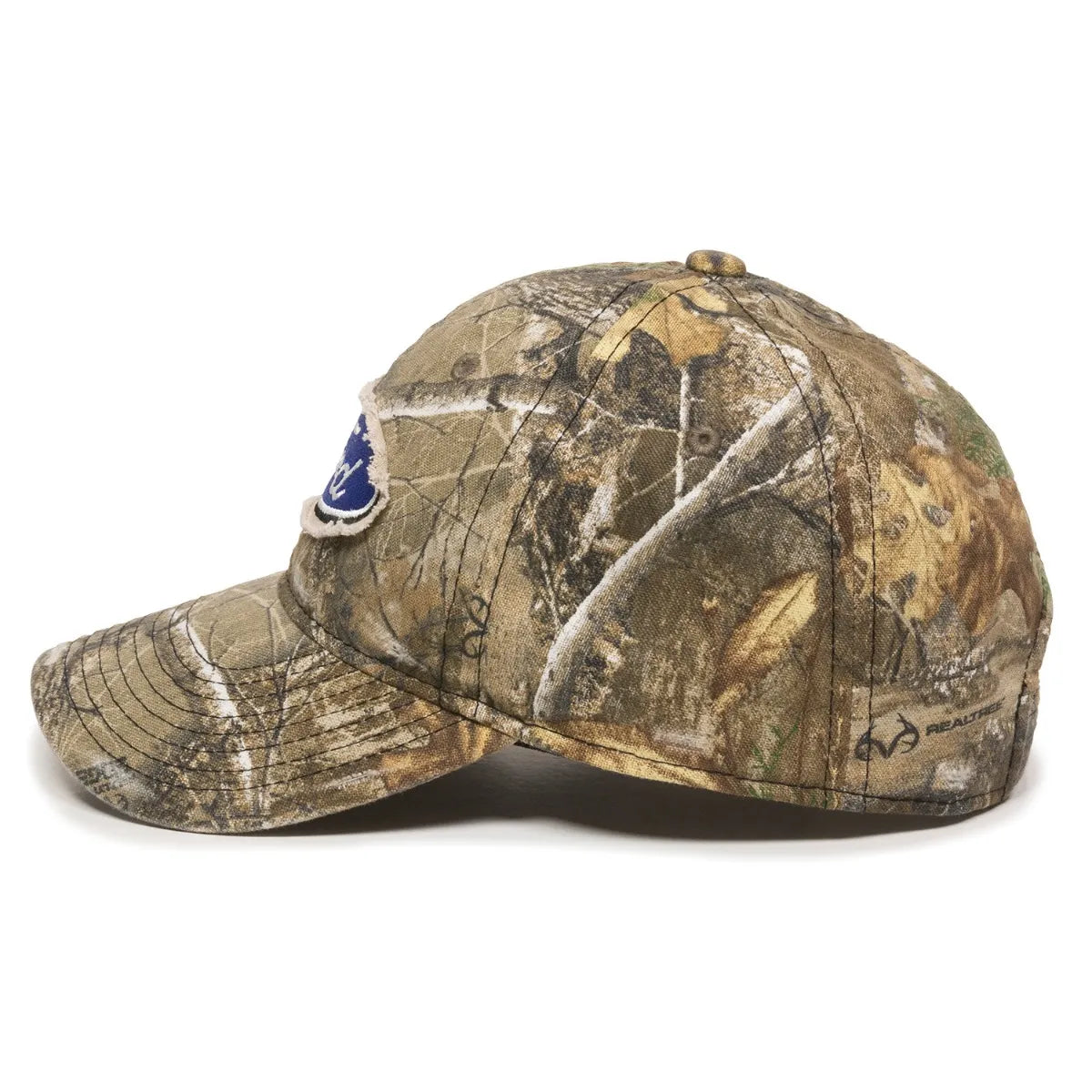 Ford Camouflage baseball cap with a logo on a white background