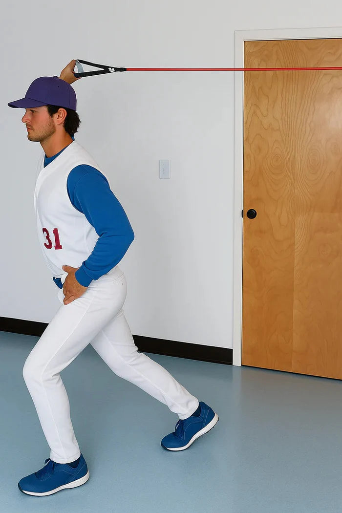 athlete using Arm Strong Pitching & Throwing Trainer equipment