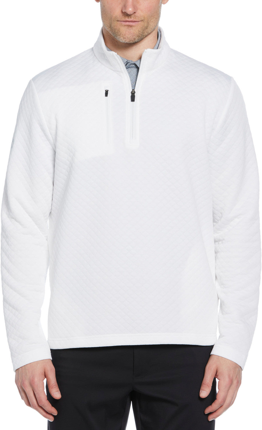 Mid-Weight Diamond Quilted Fleece 1/4 Zi