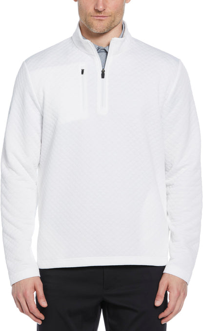 Mid-Weight Diamond Quilted Fleece 1/4 Zi