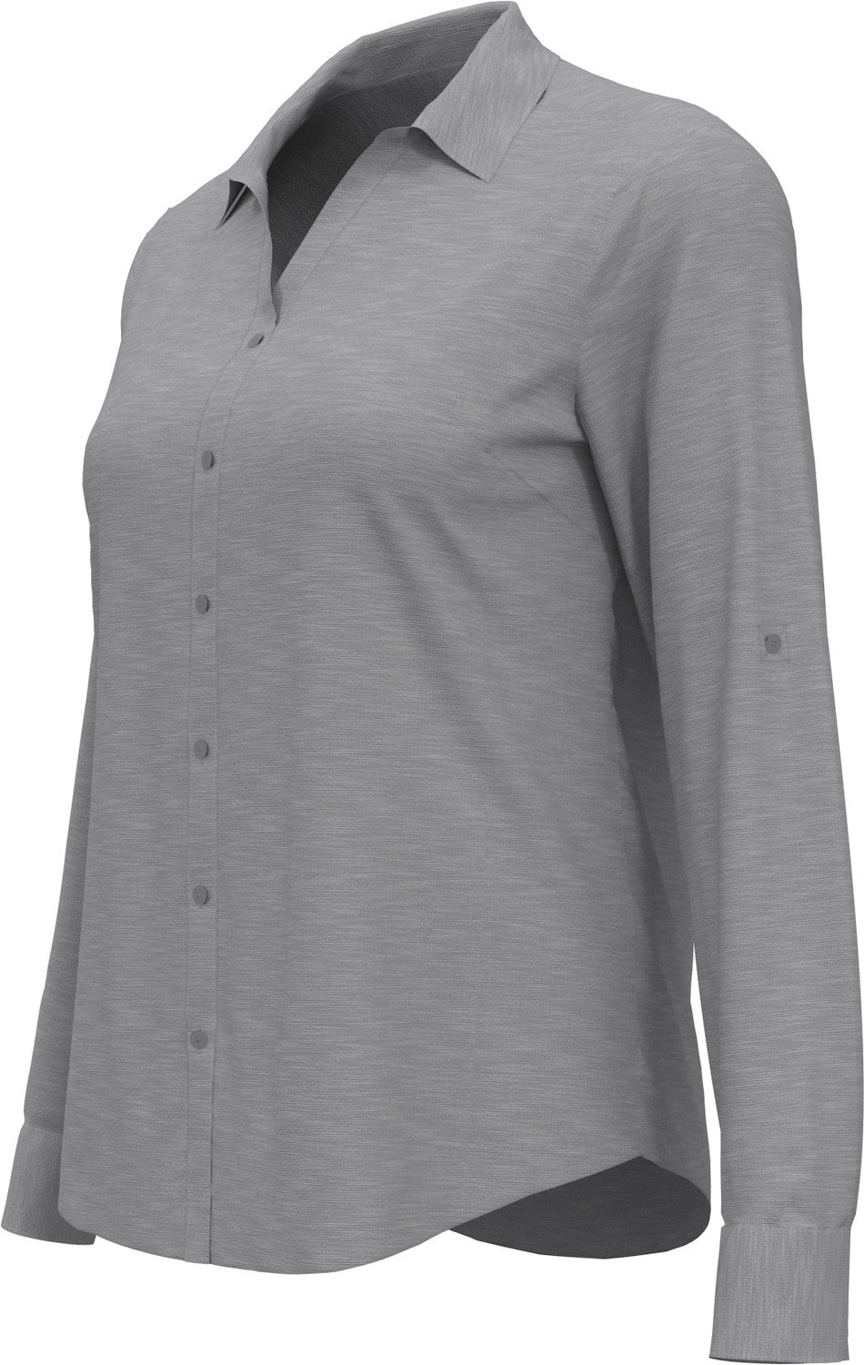 LADIES HEATHERED WOVEN SHIRT