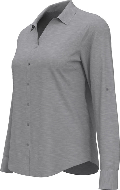 LADIES HEATHERED WOVEN SHIRT