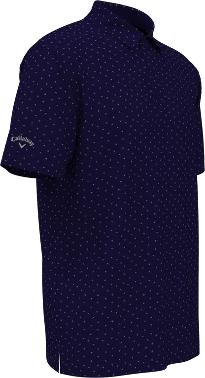 Ss Micro Chev Print Polo