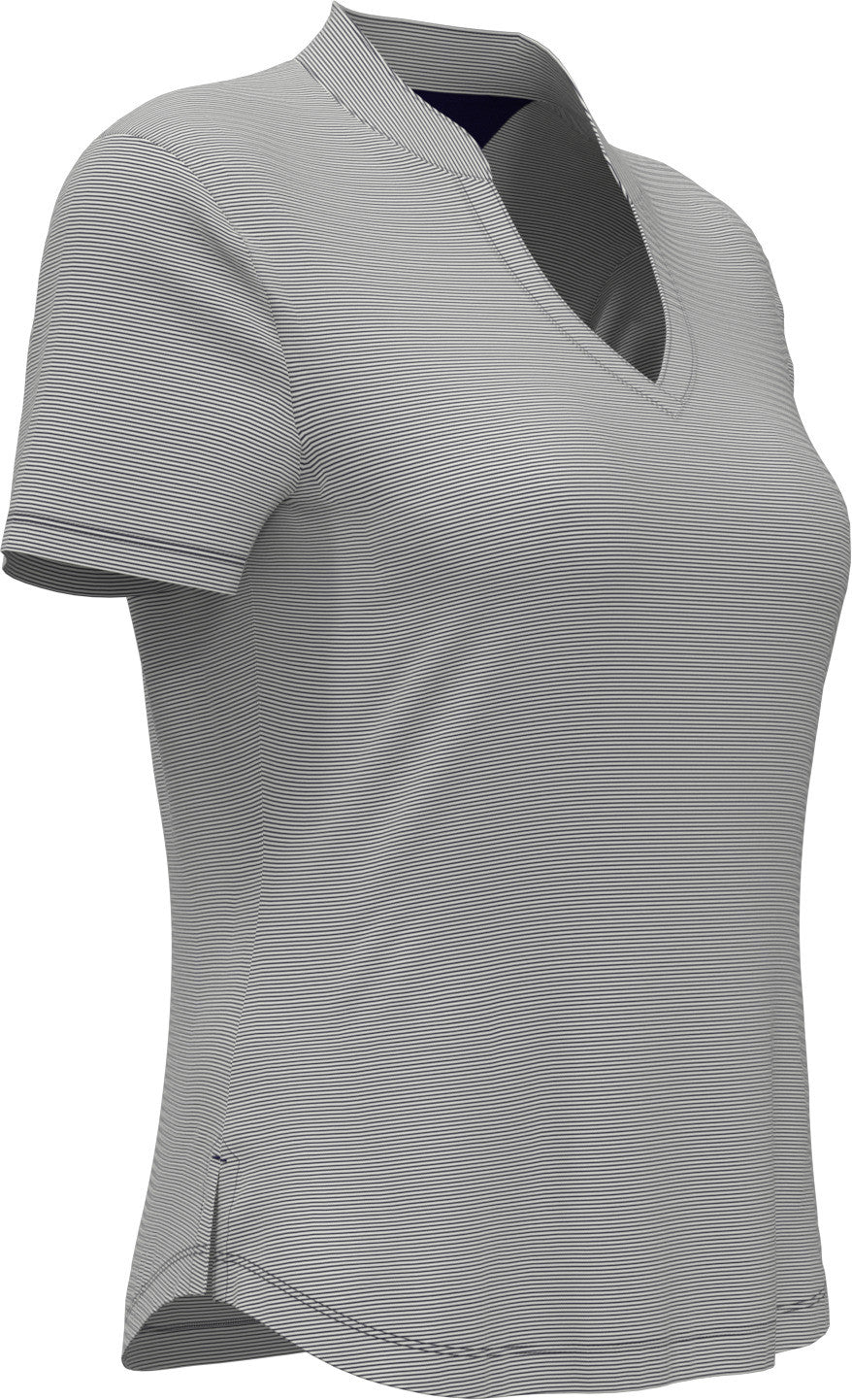 Ladies Fine Line Stripe Polo
