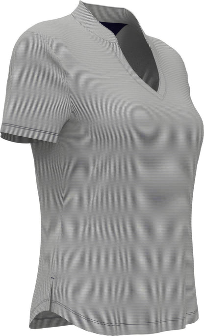 Ladies Fine Line Stripe Polo