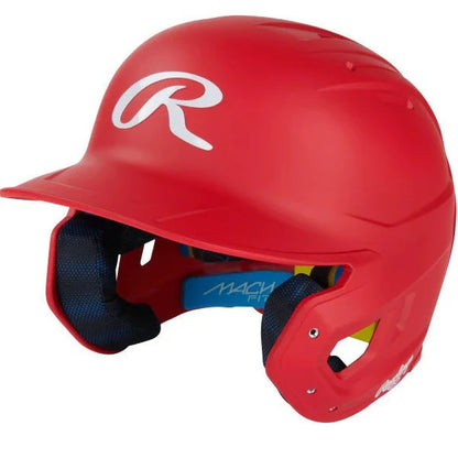 RED Rawlings Mach Fit OSFM Batting Helmet on a white background