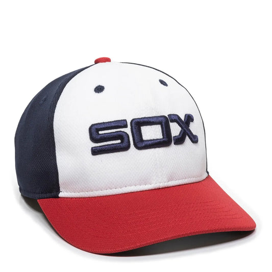 Chicago White MLB 350 OC Sports White/Navy/Red Legacy Vintage Hat Cap Mens Adjustable