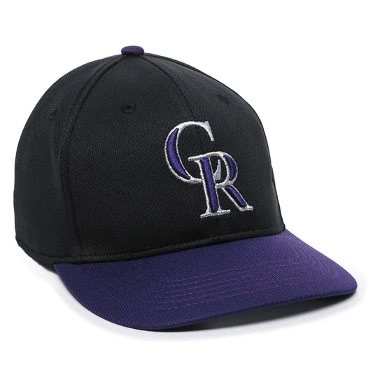 Colorado Rockies MLB 350 OC Sports Black/Purple Legacy Vintage Hat Cap Mens Adjustable