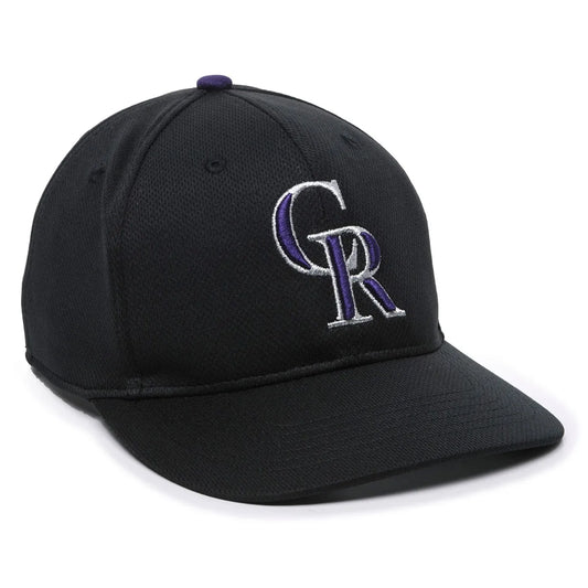 Colorado Rockies MLB 350 OC Sports Black Legacy Vintage Hat Cap Mens Adjustable