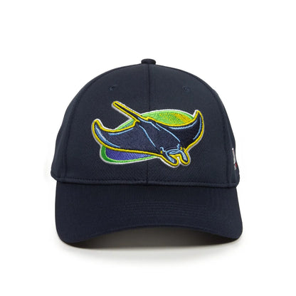Outdoor Cap MLB Replica Adjustable Baseball Cap of team Tempa Bay Rays on white background
