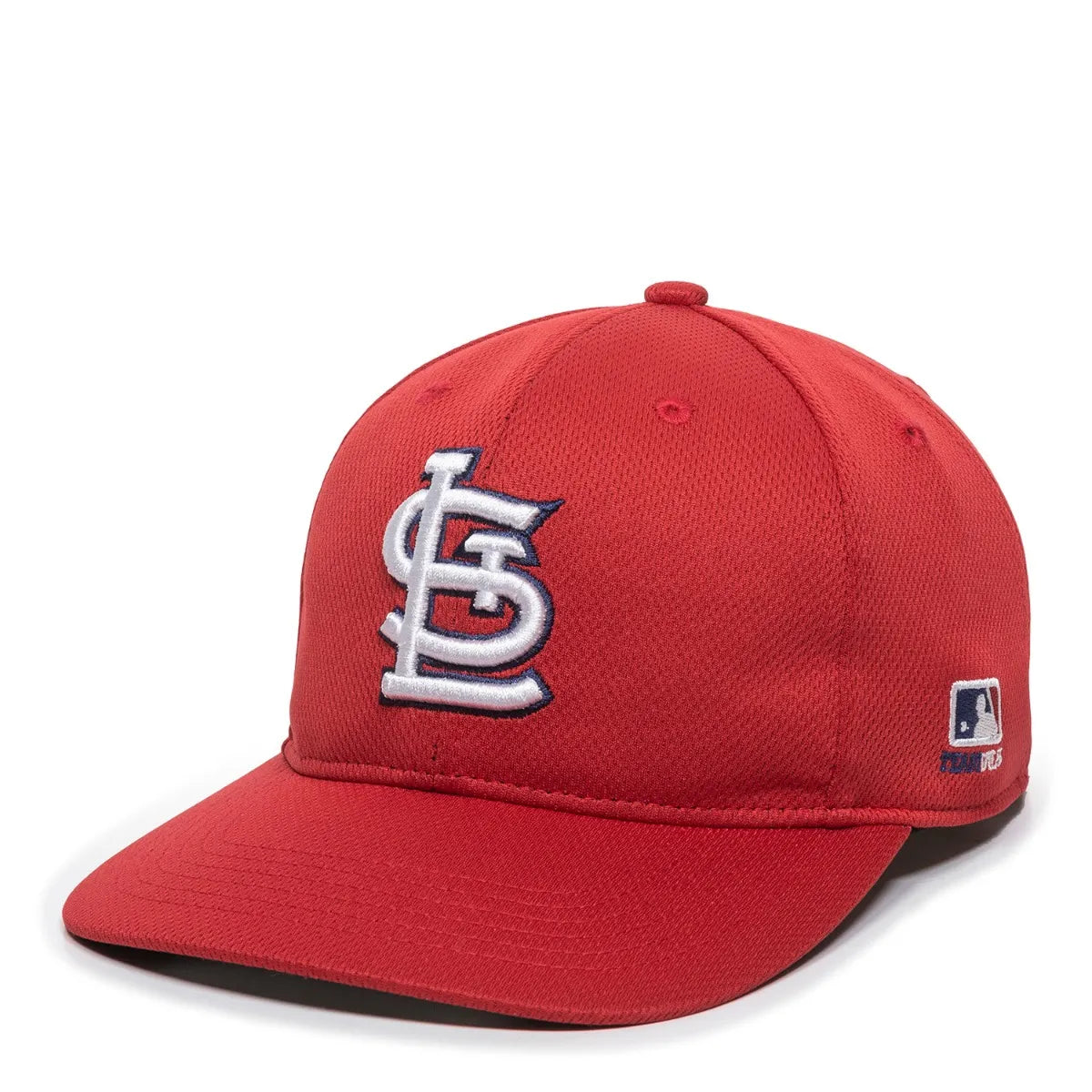 Outdoor Cap MLB Replica Adjustable Baseball Cap of team St. Louis Cardinals side view on white background