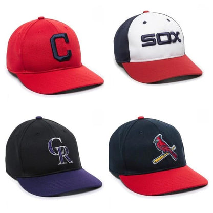 4 Outdoor Cap MLB Replica Adjustable Baseball Caps on white background