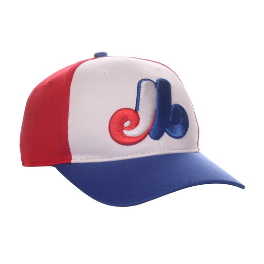 Montreal Expos MLB 350 OC Sports White/Red/Royal Legacy Vintage Hat Cap Mens Adjustable