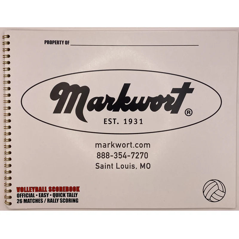 Markwort Volleyball 26 Game Rally Scoring Score Book