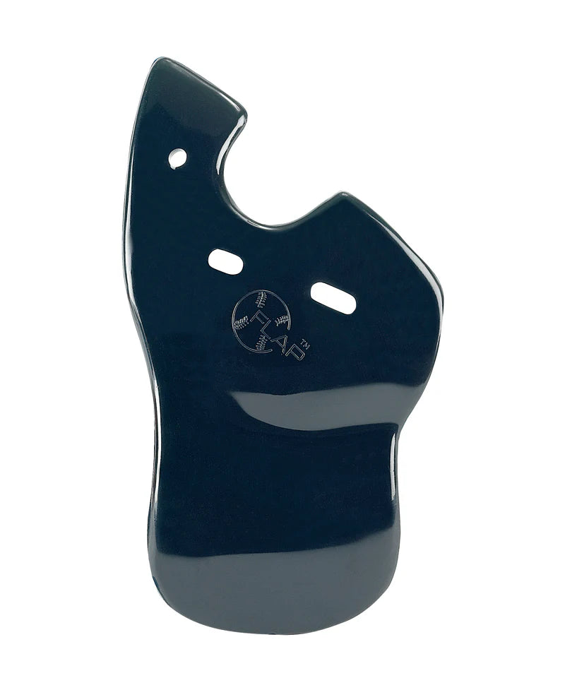 C-Flap® Cheek & Jaw Protection for Left Handed Batter in navy blue color on white background