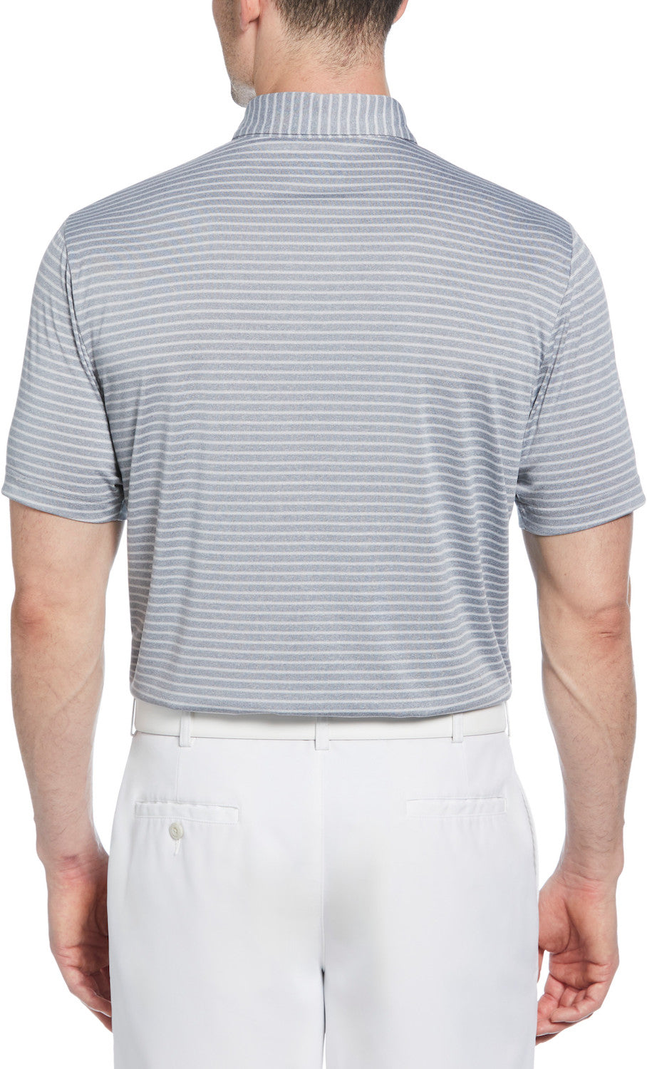 SS HEATHER STRIPE FEEDER POLO