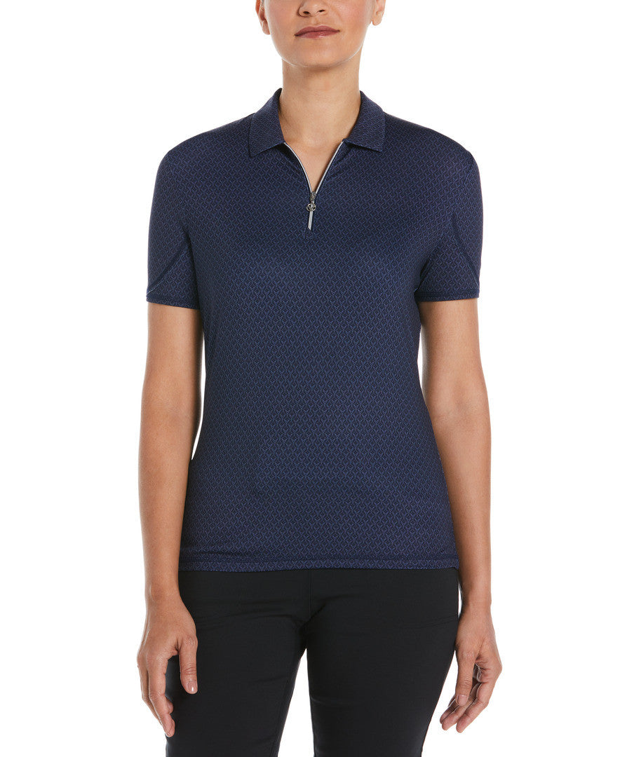 Ss Allover Stitched Chev Polo