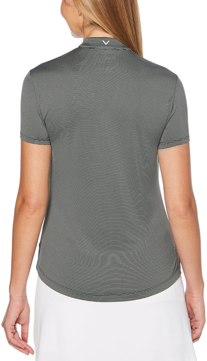 Ladies Fine Line Stripe Polo