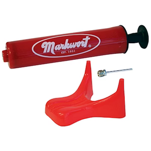 Markwort Combo Pump & Football Tee in red color on white background