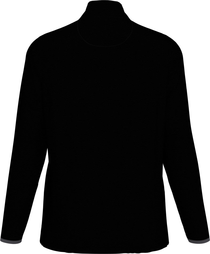 black Ladies 1/4 Zip Mock Pullover back view